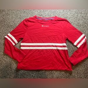 Champion Red Shirt with Blue and White Accents